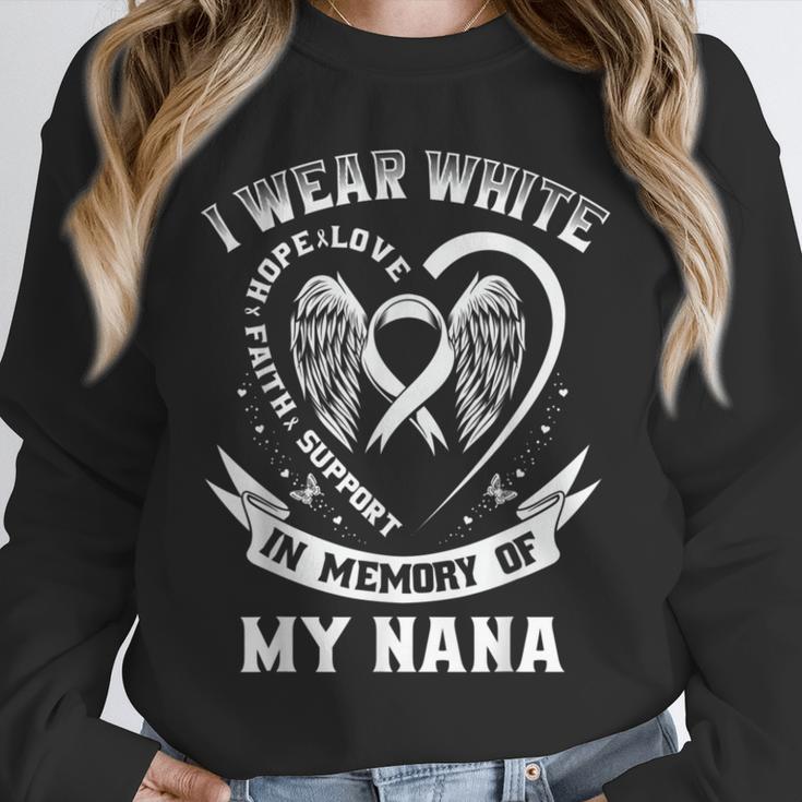 In Memory Of My Nana Lung Cancer Awareness Graphic Unisex Sweatshirt