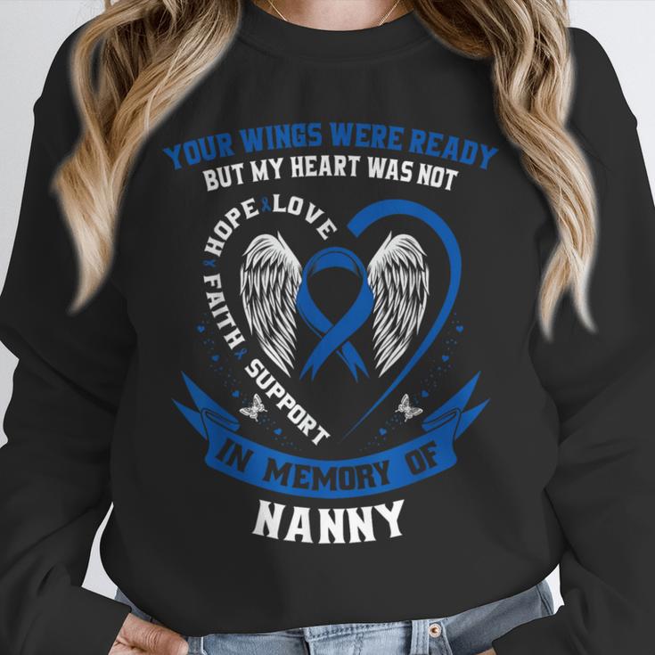 In Memory Of Nanny Colon Cancer Awareness Memorial Unisex Sweatshirt