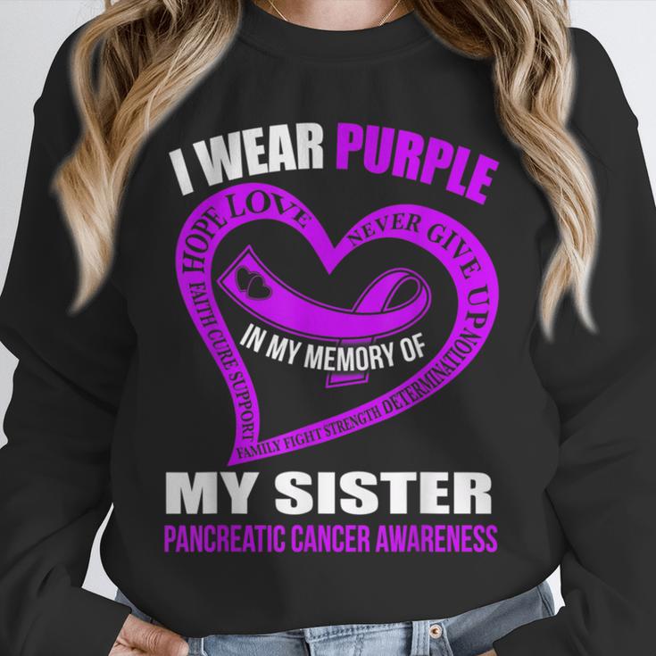 In My Memory Of My Sister PANCREATIC CANCER AWARENESS Unisex Sweatshirt