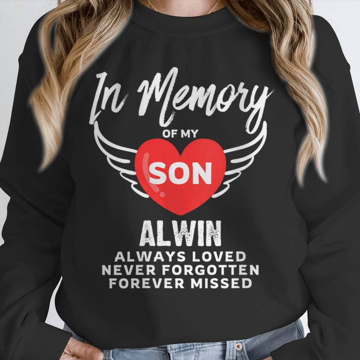 In Memory Of Son Alwin Customized Personalized Memorial Unisex Sweatshirt