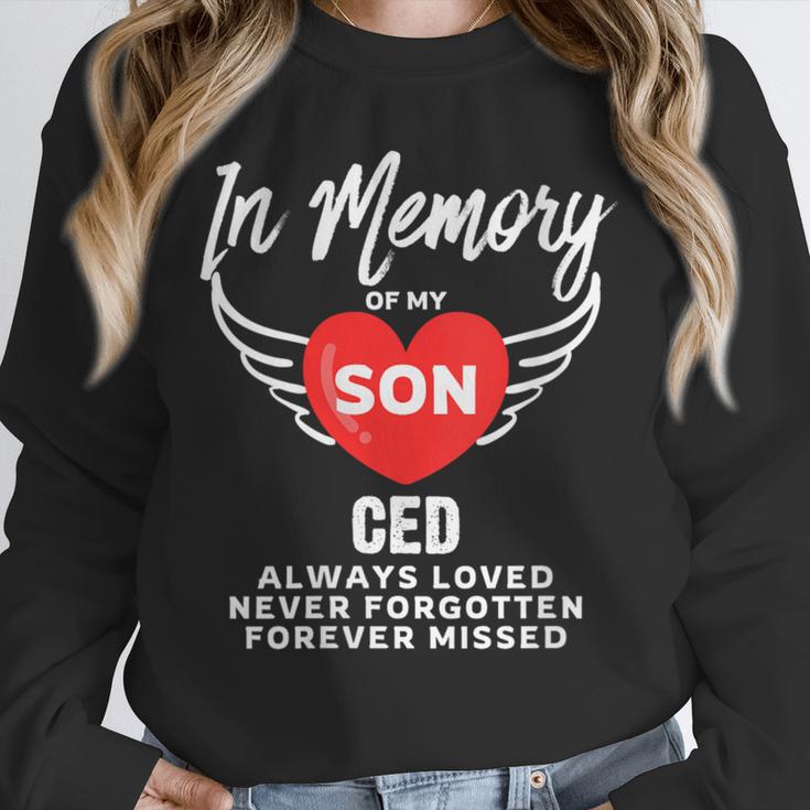 In Memory Of Son Ced Customized Personalized Memorial Unisex Sweatshirt In Memory Of Son Ced Customized Personalized Memorial Unisex Sweatshirt
