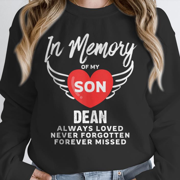 In Memory Of Son Dean Customized Personalized Memorial Unisex Sweatshirt In Memory Of Son Dean Customized Personalized Memorial Unisex Sweatshirt