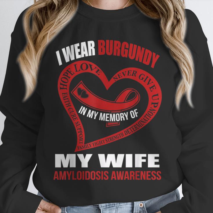 In My Memory Of My Wife AMYLOIDOSIS AWARENESS Unisex Sweatshirt