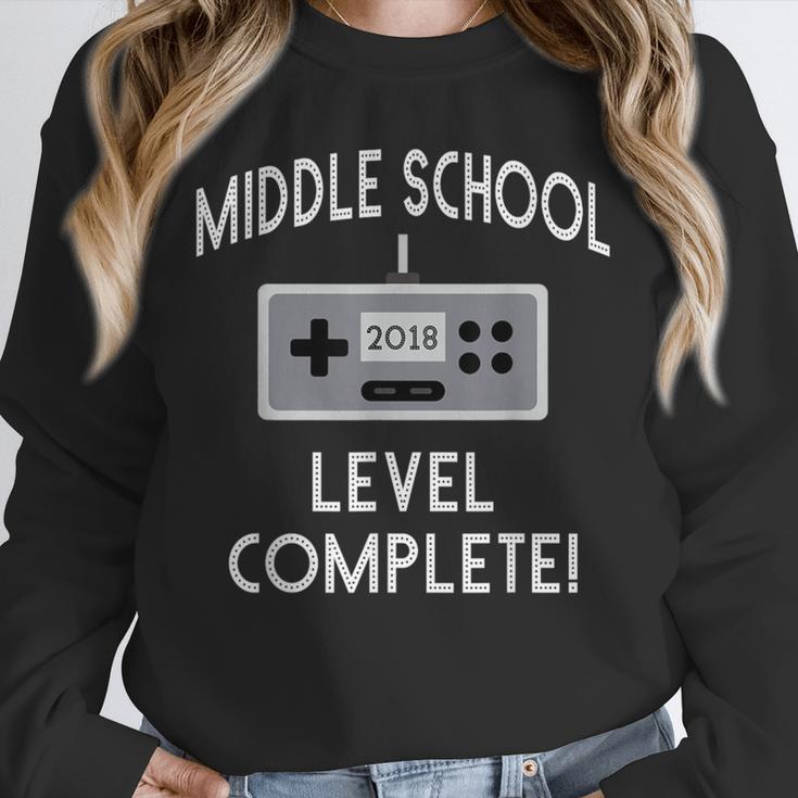 Middle School Graduation Shirt Level Complete Video Gamer Unisex Sweatshirt