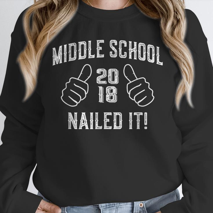 Middle School Graduation Shirt Nailed It 2018 Him Her Unisex Sweatshirt