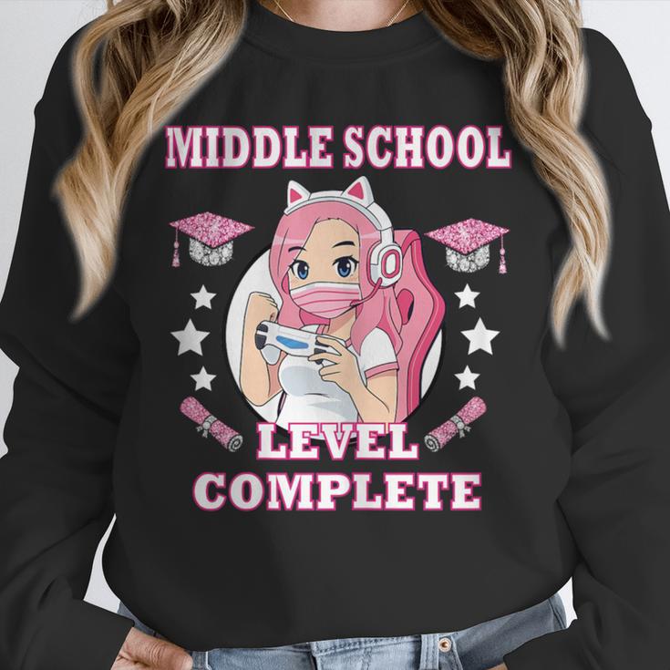Middle School Level Complete Gaming Graduation Anime Girl Unisex Sweatshirt