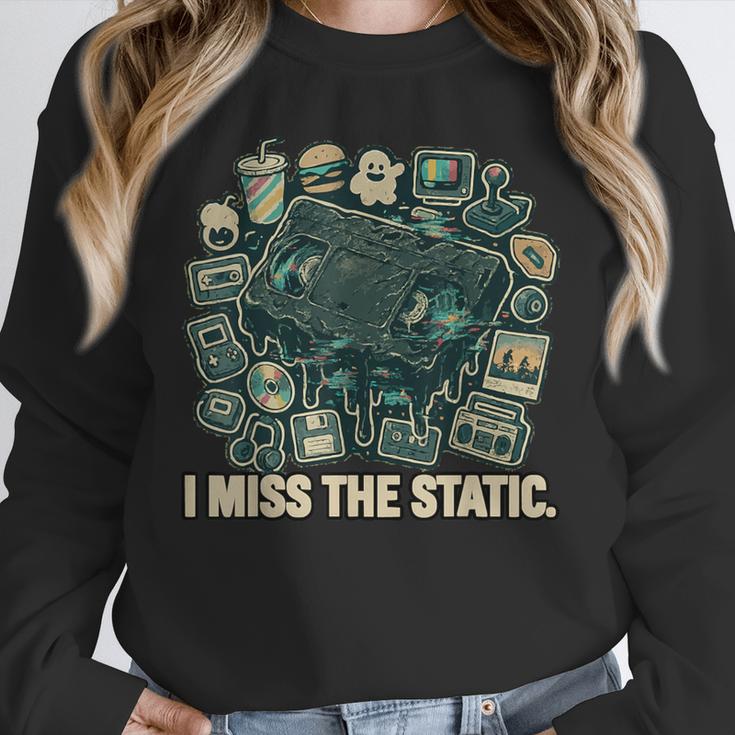 I Miss The Static Retro VHS Nostalgia Art Unisex Sweatshirt I Miss The Static Retro VHS Nostalgia Art Unisex Sweatshirt