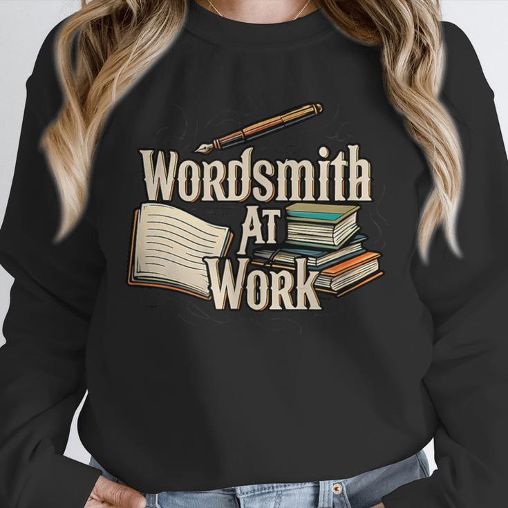 Wordsmith At Work Vintage Writer & Author Pen Book Lover Unisex Sweatshirt