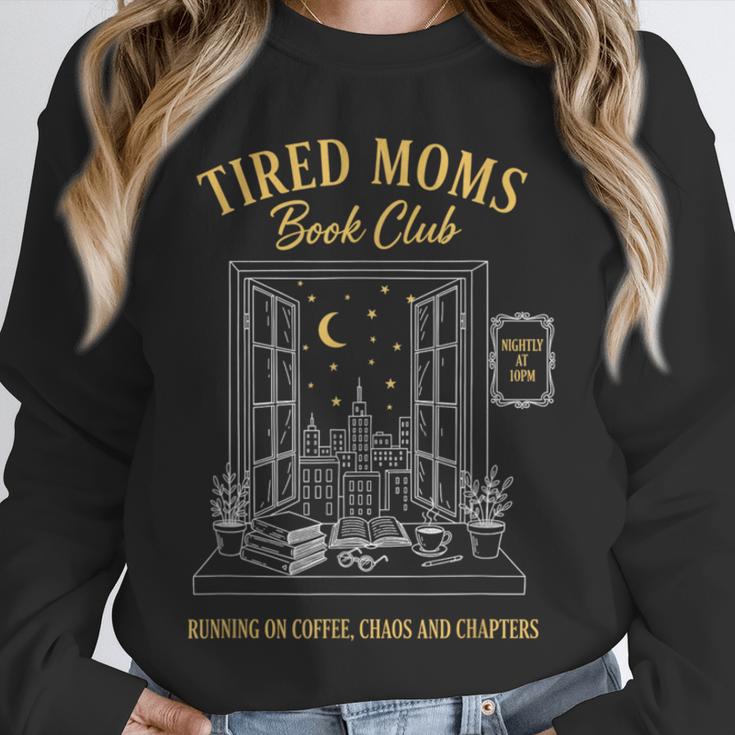 Mom Book Club Tired Moms Book Club Running On Coffee Cha0 Unisex Sweatshirt Mom Book Club Tired Moms Book Club Running On Coffee Cha0 Unisex Sweatshirt