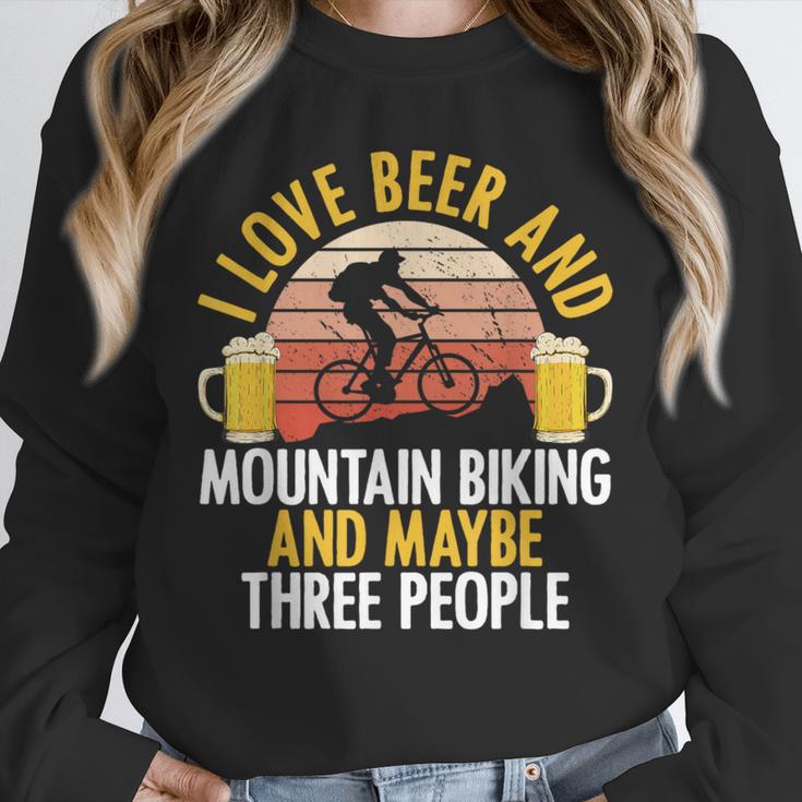 Mountain Biking Beer Drinking Introvert Sayings For Cyclist Unisex Sweatshirt