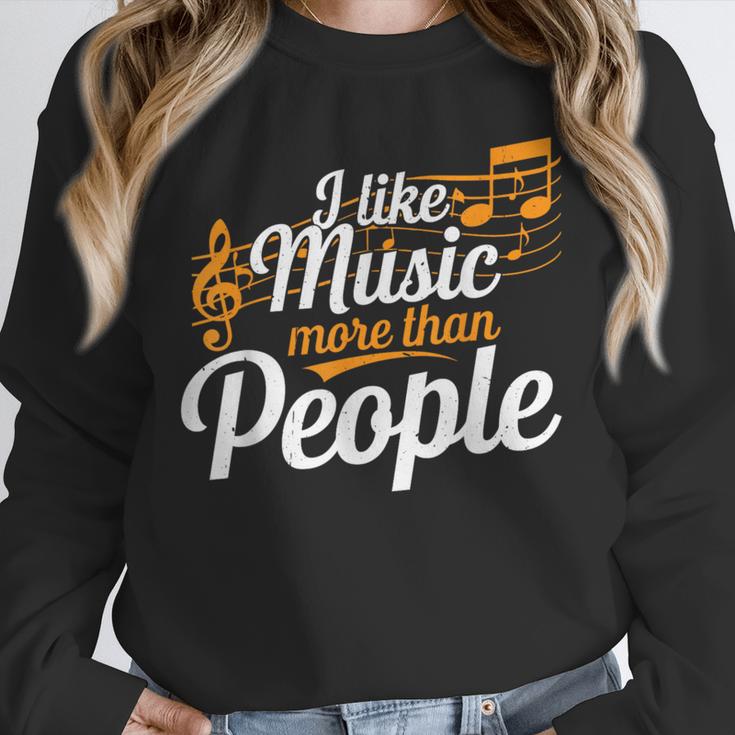 I Like Music More Than People Fan Introvert Unisex Sweatshirt