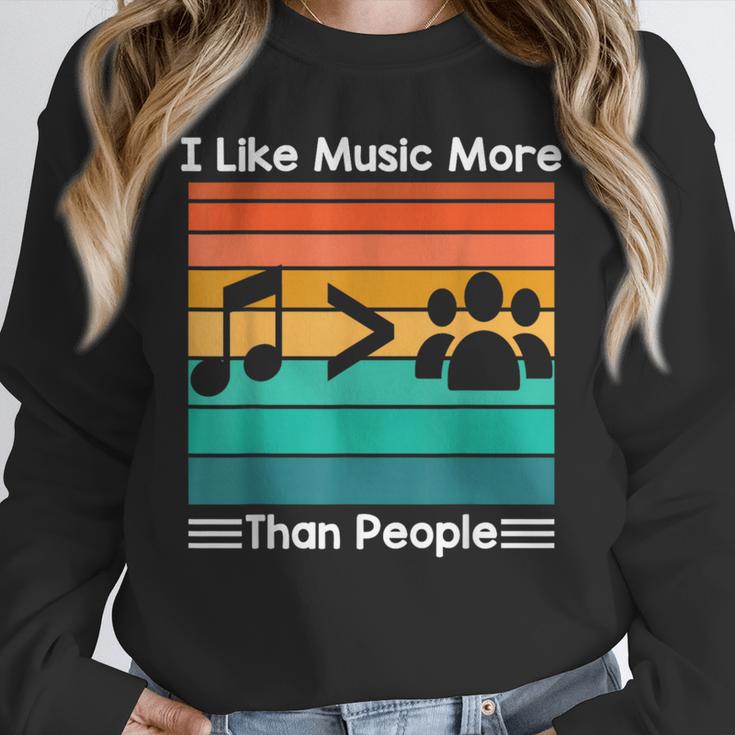 I Like Music More Than People Introvert Saying Quote Unisex Sweatshirt I Like Music More Than People Introvert Saying Quote Unisex Sweatshirt