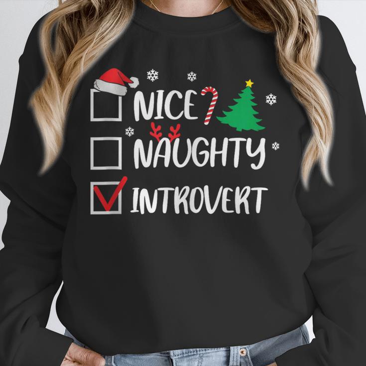 Nice Naughty Introvert Christmas List Santa Unisex Sweatshirt Nice Naughty Introvert Christmas List Santa Unisex Sweatshirt