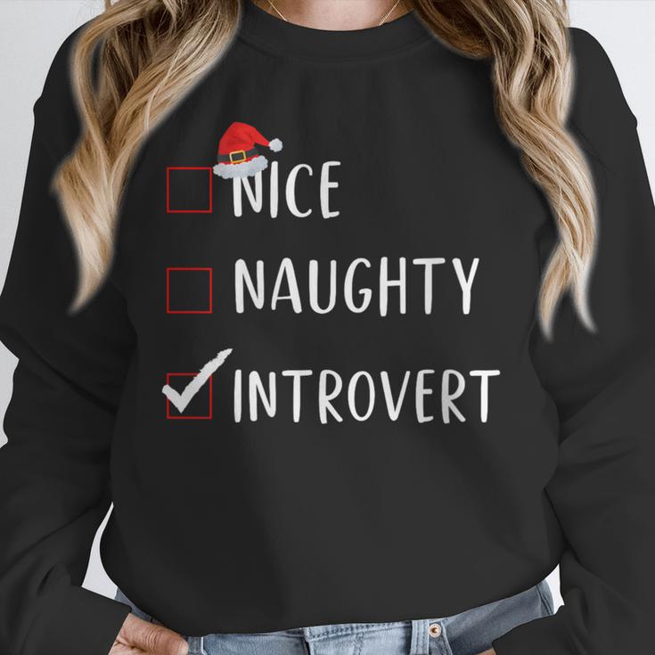 Nice Naughty Introvert List Christmas Introvert Unisex Sweatshirt Nice Naughty Introvert List Christmas Introvert Unisex Sweatshirt