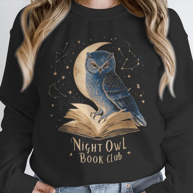 Night Owl Book Club Crescent Moon Late Night Reading Unisex Sweatshirt