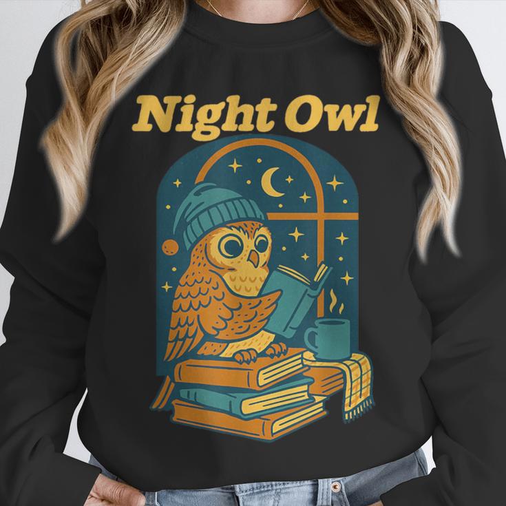 Night Owl Cozy Reading Tea Coffee Lover Bookworm Cute Unisex Sweatshirt Night Owl Cozy Reading Tea Coffee Lover Bookworm Cute Unisex Sweatshirt