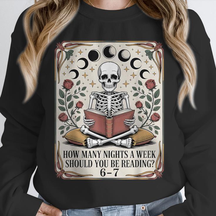 How Many Nights Reading Meme 6 7 Book Lover Unisex Sweatshirt