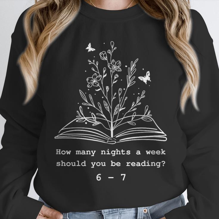 How Many Nights a Week Should You Be Reading 67 Meme Book Unisex Sweatshirt