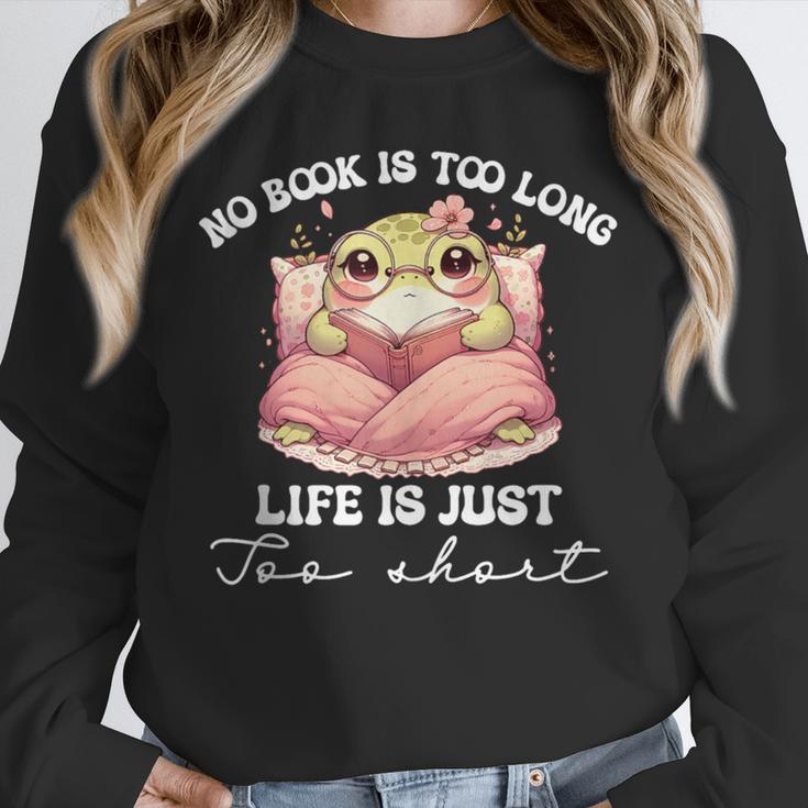 No Book Is Too Long Life Is Just Too Short Book Reading Book Unisex Sweatshirt