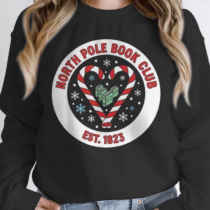 North Pole Book Club Shirt Candy Cane Christmas Unisex Sweatshirt