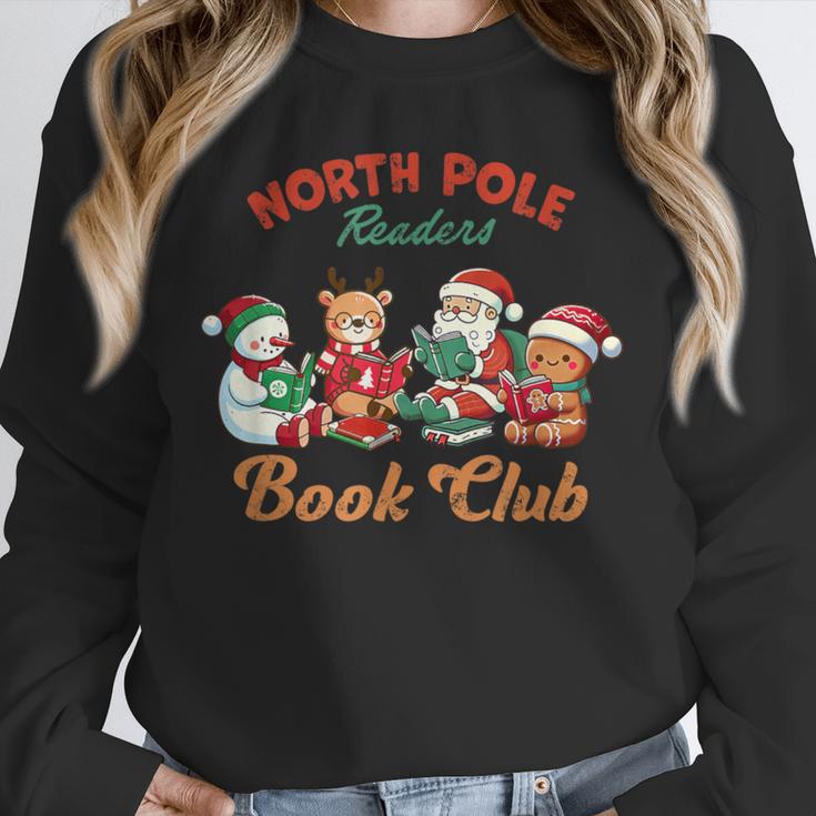 North Pole Readers Book Club Reading Book Christmas Unisex Sweatshirt North Pole Readers Book Club Reading Book Christmas Unisex Sweatshirt