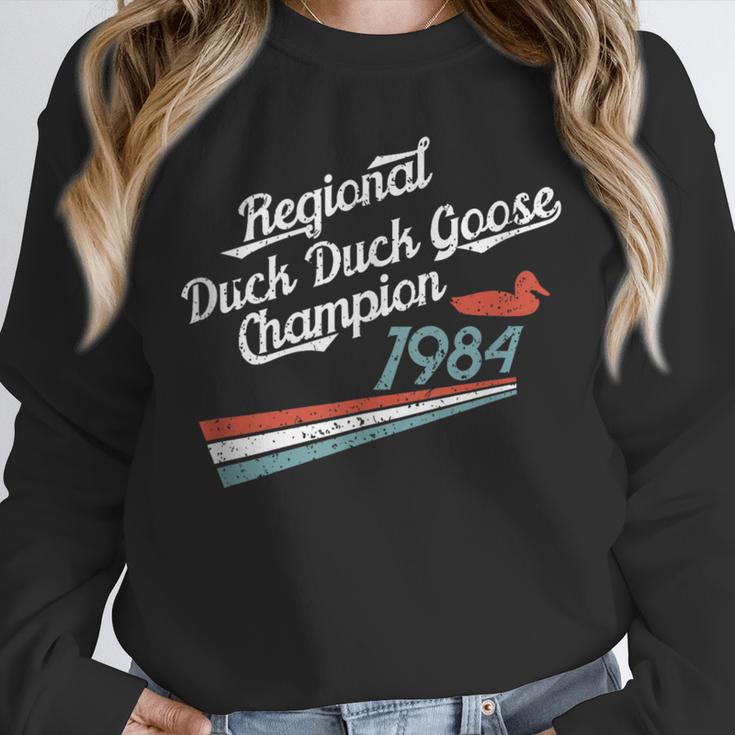 Nostalgia 80s Duck Goose Distressed Unisex Sweatshirt
