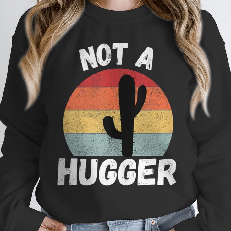 Not A Hugger Cactus Introvert Antisocial Unisex Sweatshirt