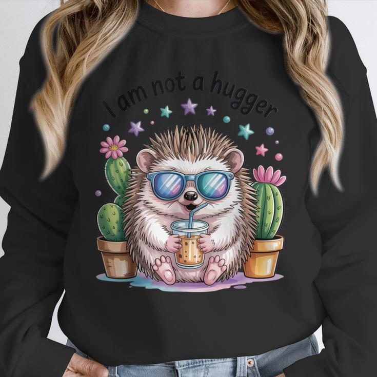 I Am Not a Hugger Introvert Hedgehog With Cactus Unisex Sweatshirt I Am Not a Hugger Introvert Hedgehog With Cactus Unisex Sweatshirt