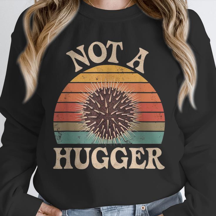 Not A Hugger Retro Sea Urchin Sarcastic Introvert Unisex Sweatshirt Not A Hugger Retro Sea Urchin Sarcastic Introvert Unisex Sweatshirt