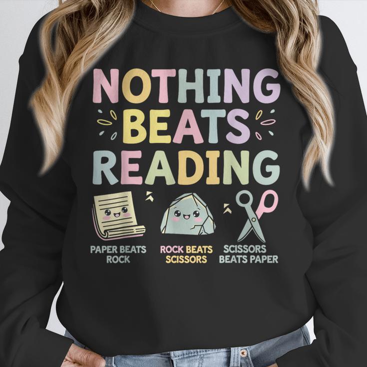 Nothing Beats Reading Book Librarian Across America Kids Unisex Sweatshirt