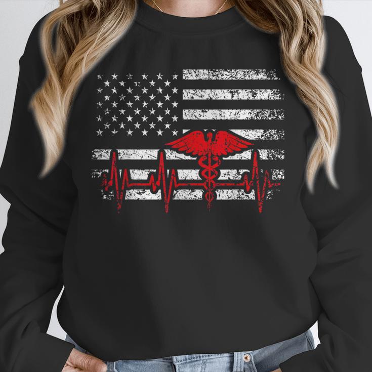 Nurse 2018 American Flag Tee Nursing School Graduation Unisex Sweatshirt