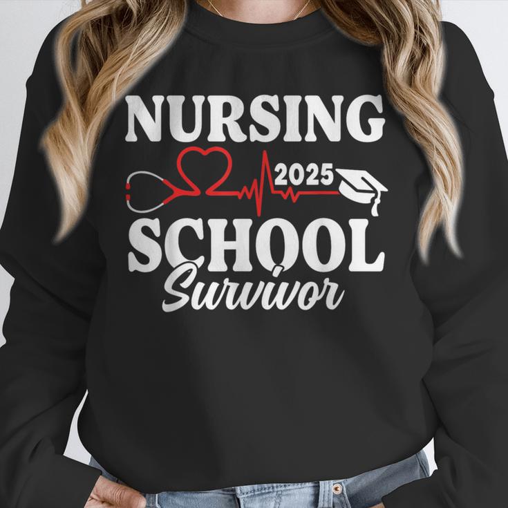 Nursing School Survivor 2025 RN ER Graduation Nurse Grad Unisex Sweatshirt