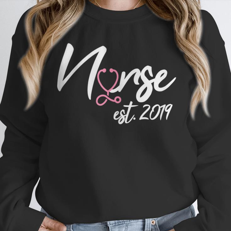 Nursing School Survivor Apparel Graduation Nurse RN EST 2019 Unisex Sweatshirt