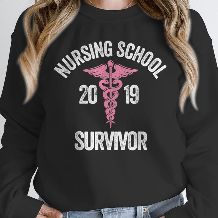 Nursing School Survivor Apparel Graduation Party Nurse RN Unisex Sweatshirt