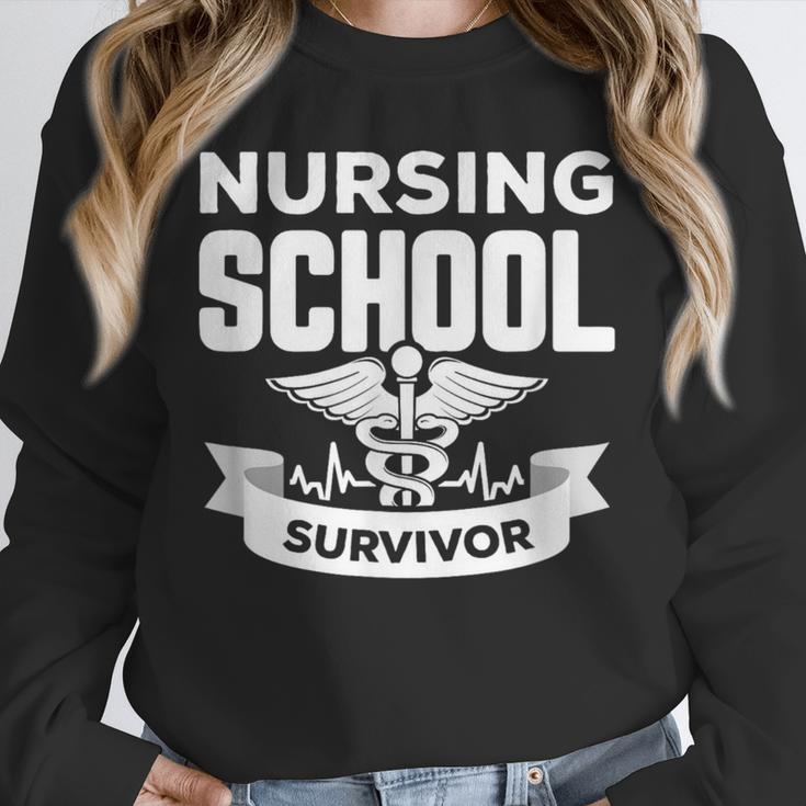 Nursing School Survivor Senior Nurse Graduation TShirt Unisex Sweatshirt