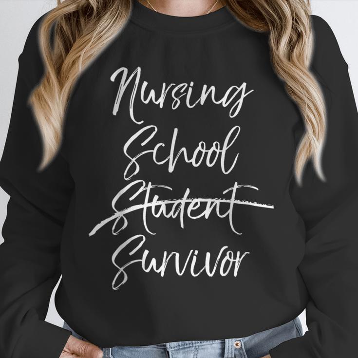 Nursing School Survivor Shirt Nurse Student Graduation Unisex Sweatshirt