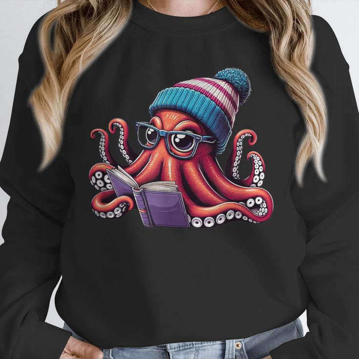 Octopus Reading Book Kraken Book Lover Unisex Sweatshirt Octopus Reading Book Kraken Book Lover Unisex Sweatshirt