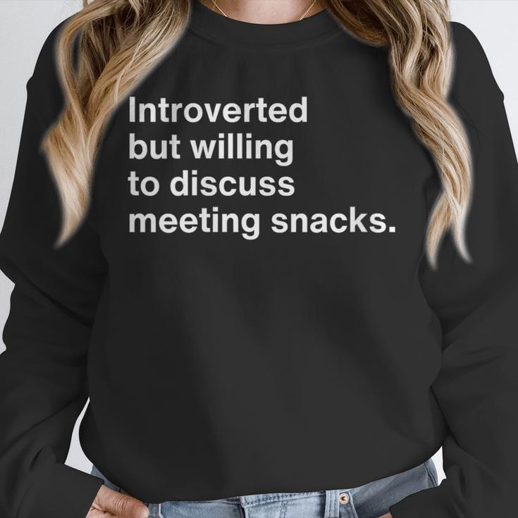 Office Humor Introverted Coworker Meeting Snack Foods Unisex Sweatshirt
