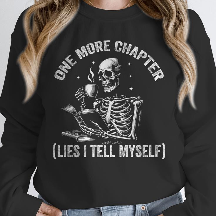 One More Chapter Skeleton Reading Book Lover Bookworm Unisex Sweatshirt