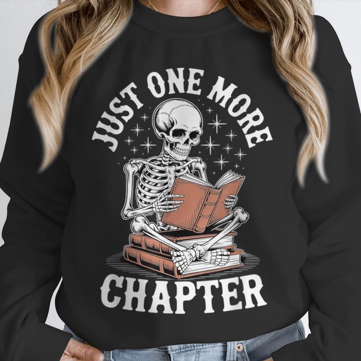 One More Chapter Skeleton Reading Books Lovers Readers Unisex Sweatshirt One More Chapter Skeleton Reading Books Lovers Readers Unisex Sweatshirt