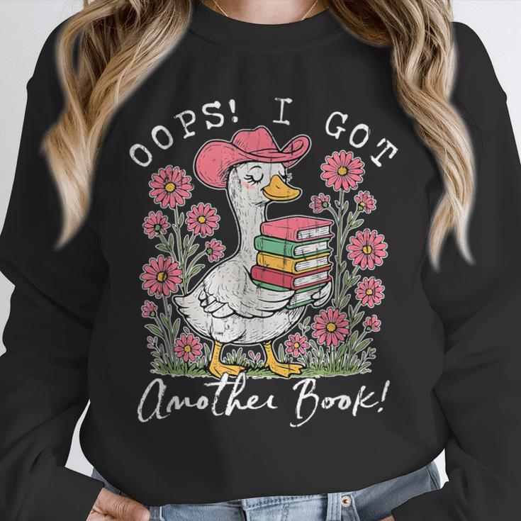 Oops I Got Another Book Goose Reading Humor Unisex Sweatshirt