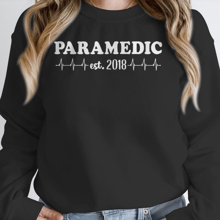 PARAMEDIC Est 2018 With Heartbeat Graduation Unisex Sweatshirt