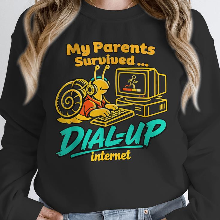 My Parents Survived Dial Up Internet Nostalgia 90s Unisex Sweatshirt My Parents Survived Dial Up Internet Nostalgia 90s Unisex Sweatshirt