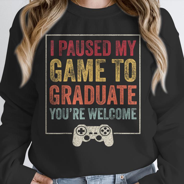 I Paused My Game To Graduate Gamer Graduation Men Boys Unisex Sweatshirt