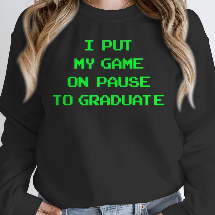 I Paused My Game To Graduate School Graduation Gamer Unisex Sweatshirt