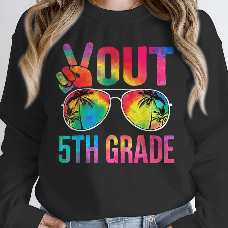 Peace Out 5th Grade Tie Dye Graduation Last Day Of School Unisex Sweatshirt