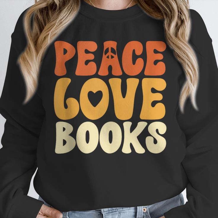 Peace Love Books Men Women Unisex Sweatshirt Peace Love Books Men Women Unisex Sweatshirt
