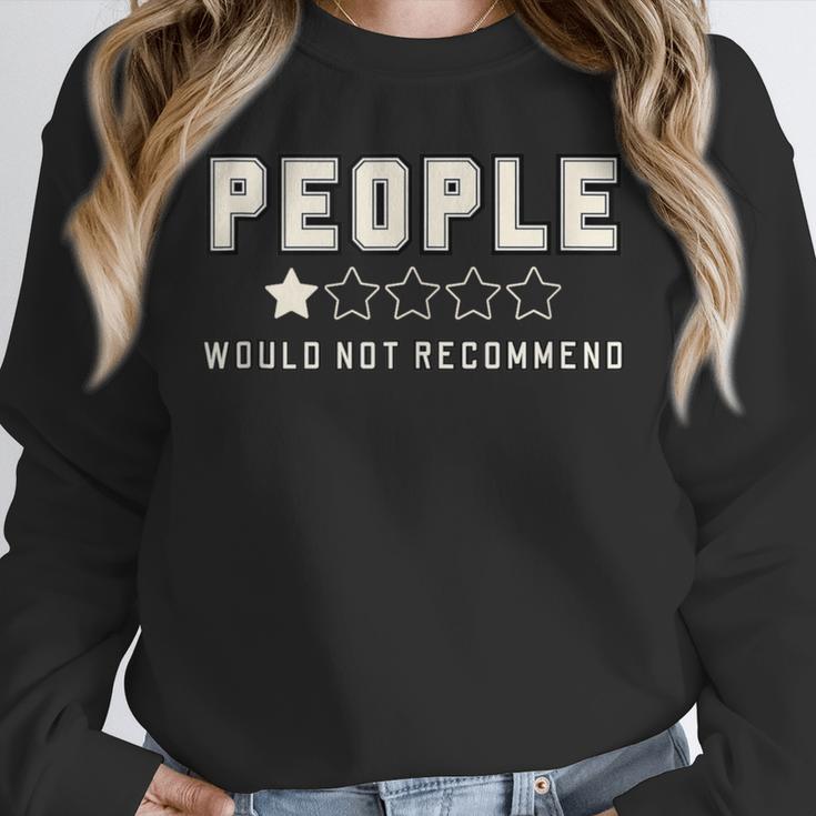 People One Star Rating Would Not Recommend Introverts Unisex Sweatshirt