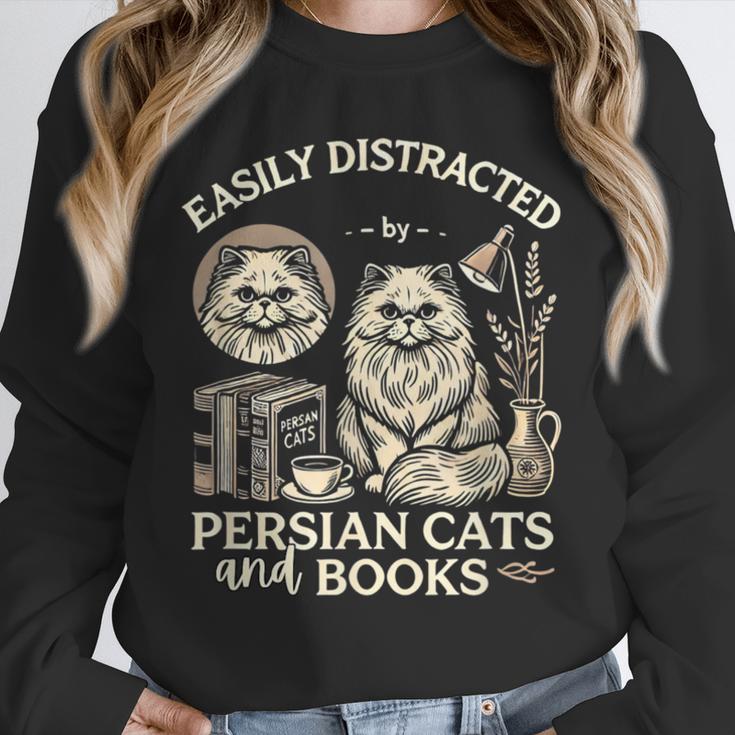 Persian Cat Persian Cats Persian Cats And Books For Men Women Kids Unisex Sweatshirt