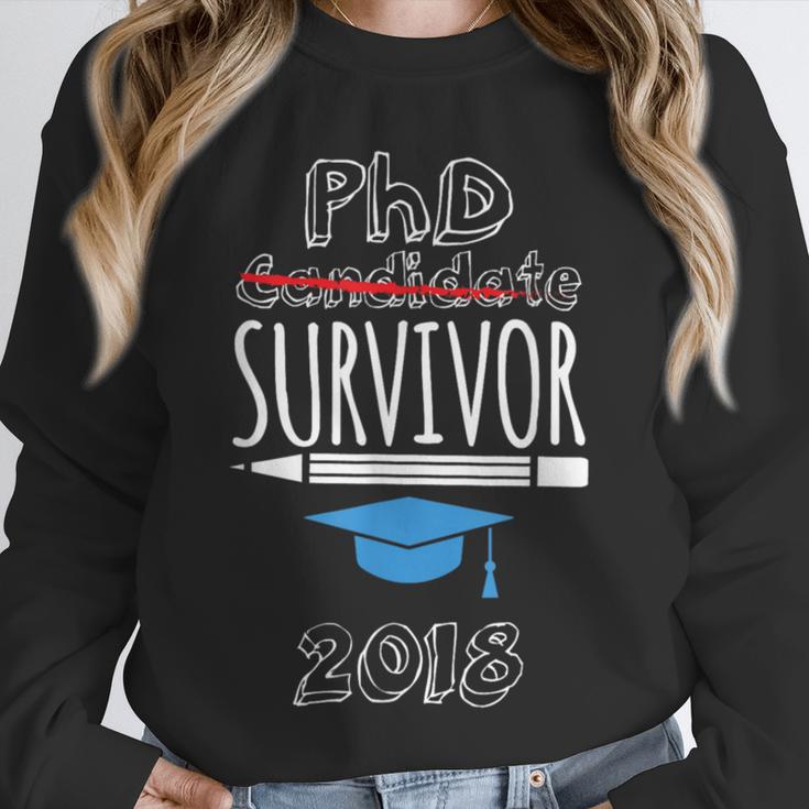 PhD Survivor 2018 Tshirt For PhD Graduates Graduation Gift Unisex Sweatshirt